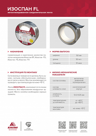 ИЗОСПАН FL (металлизированная соединительная лента)